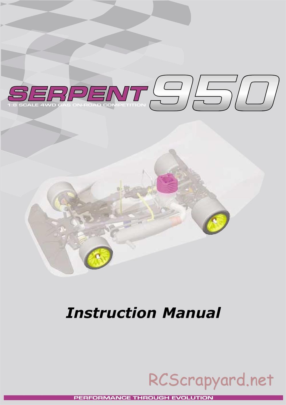 Serpent - 950 - Manual - Page 1