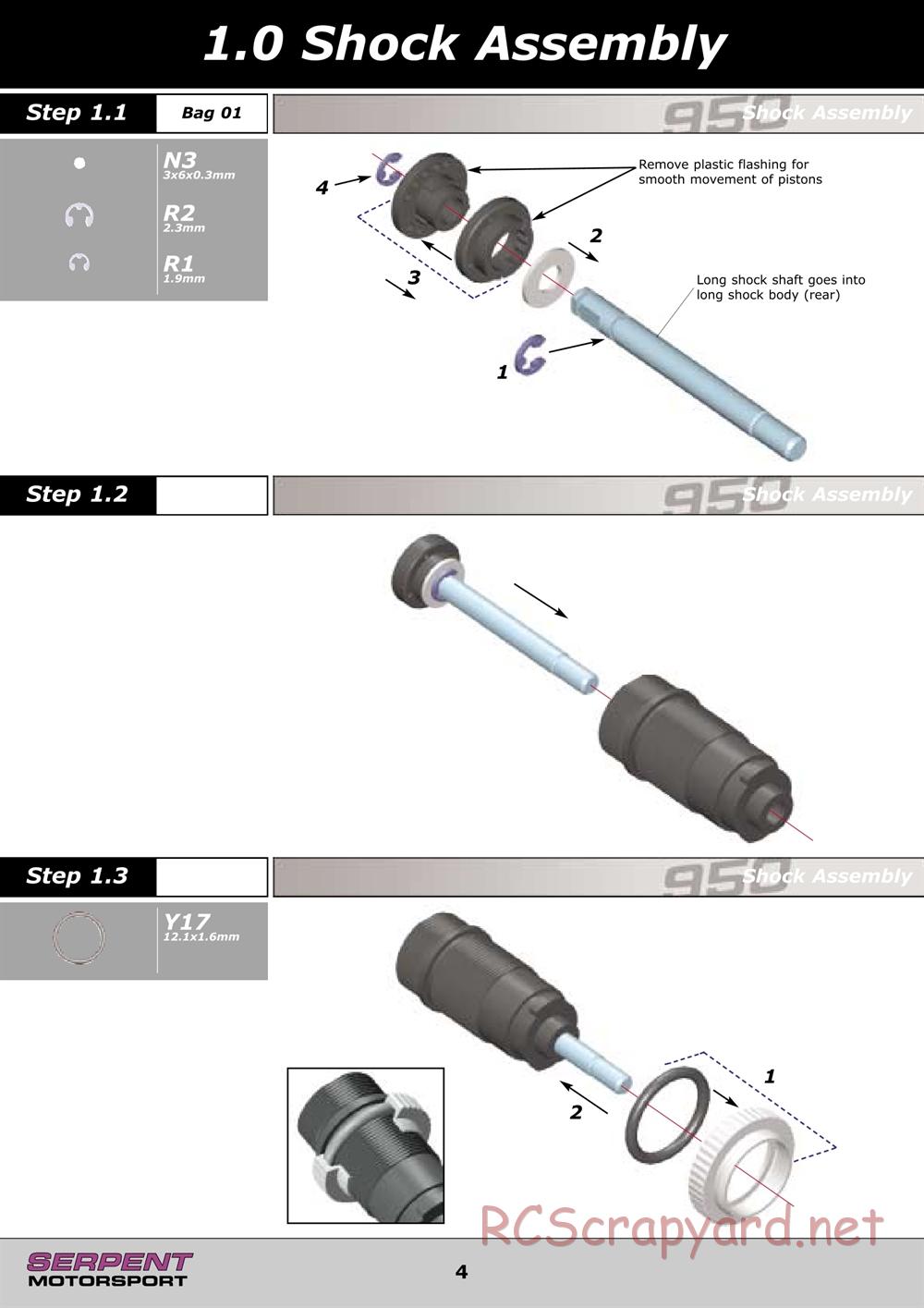 Serpent - 950 - Manual - Page 4