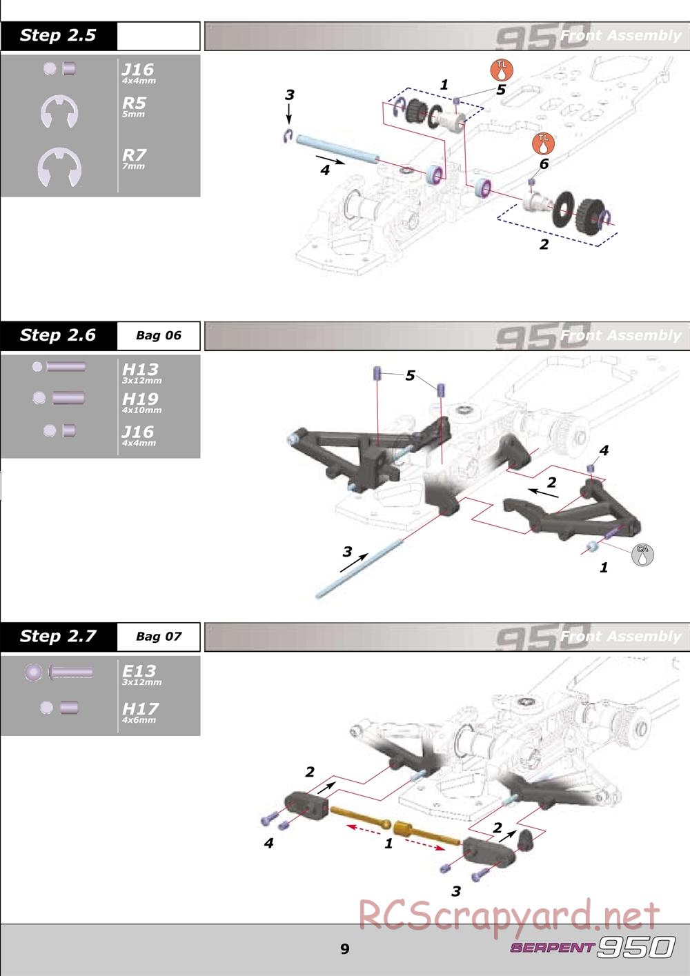 Serpent - 950 - Manual - Page 9