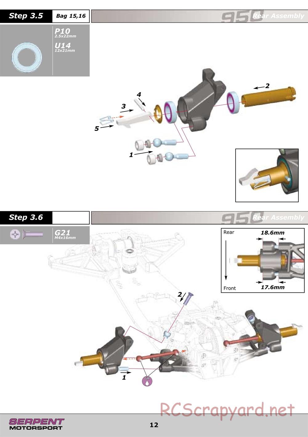 Serpent - 950 - Manual - Page 12