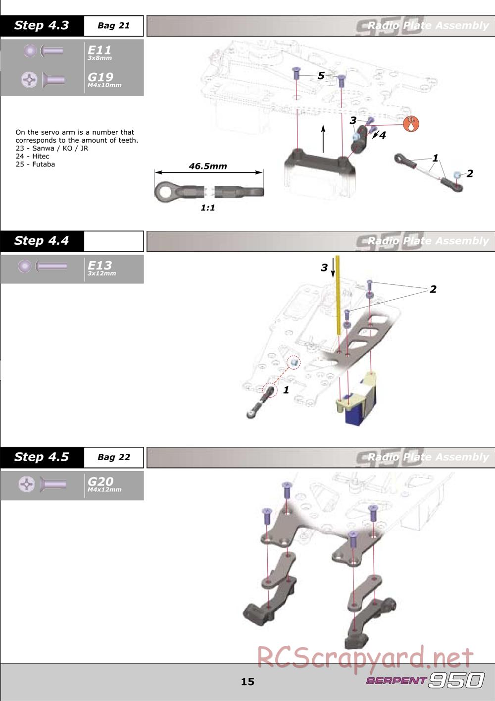 Serpent - 950 - Manual - Page 15