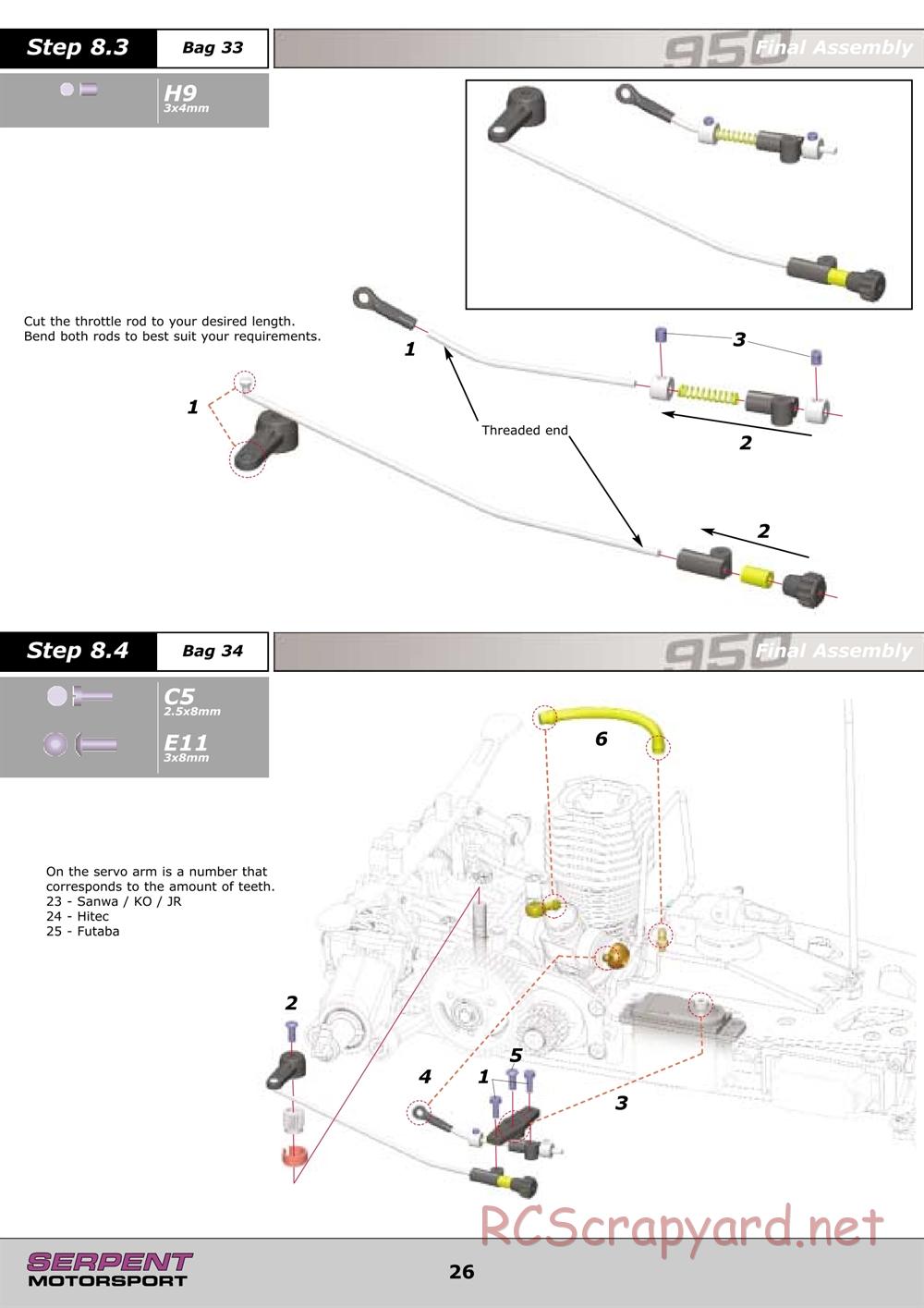 Serpent - 950 - Manual - Page 26
