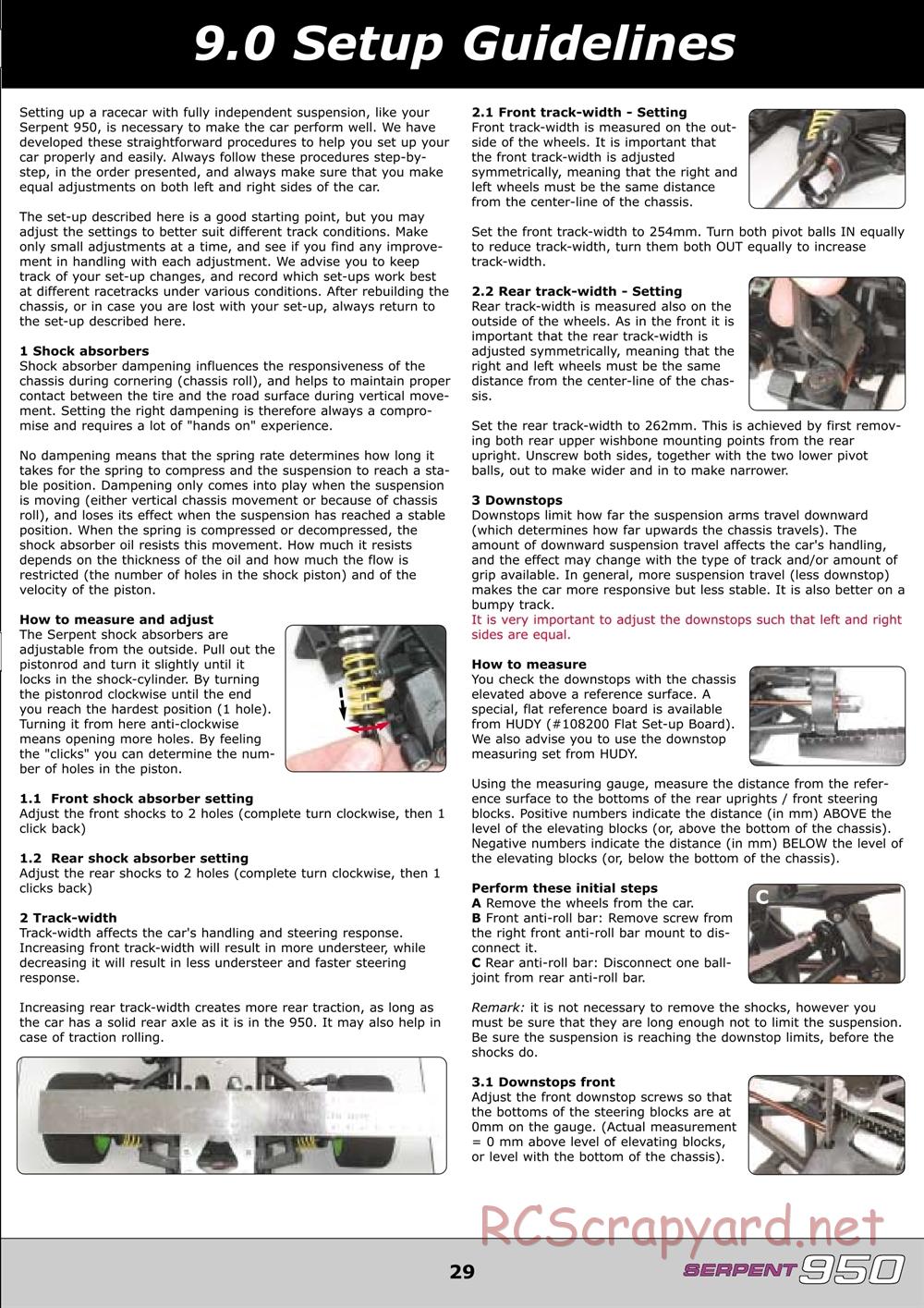 Serpent - 950 - Manual - Page 29