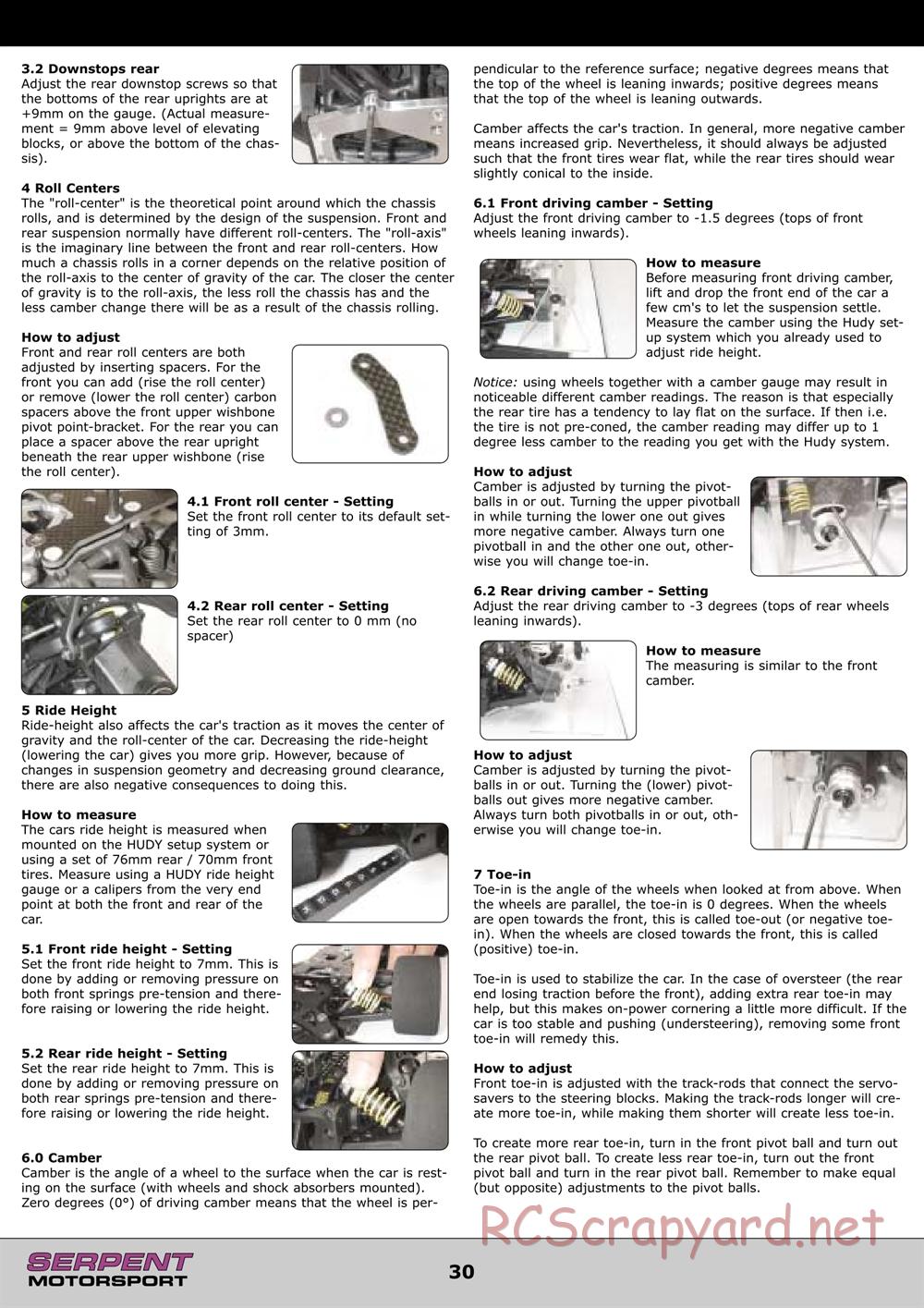 Serpent - 950 - Manual - Page 30