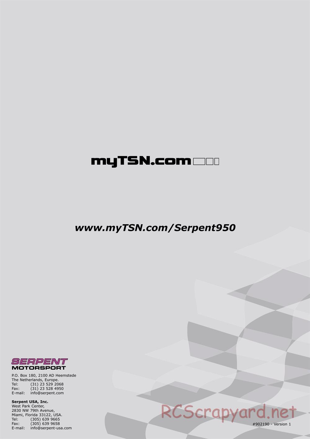 Serpent - 950 - Manual - Page 32