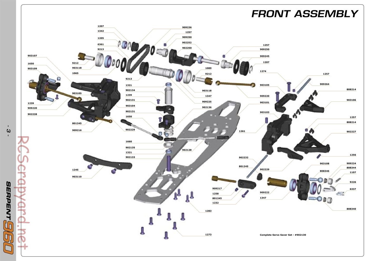 Serpent - 960 - Exploded View and Parts List - Page 3