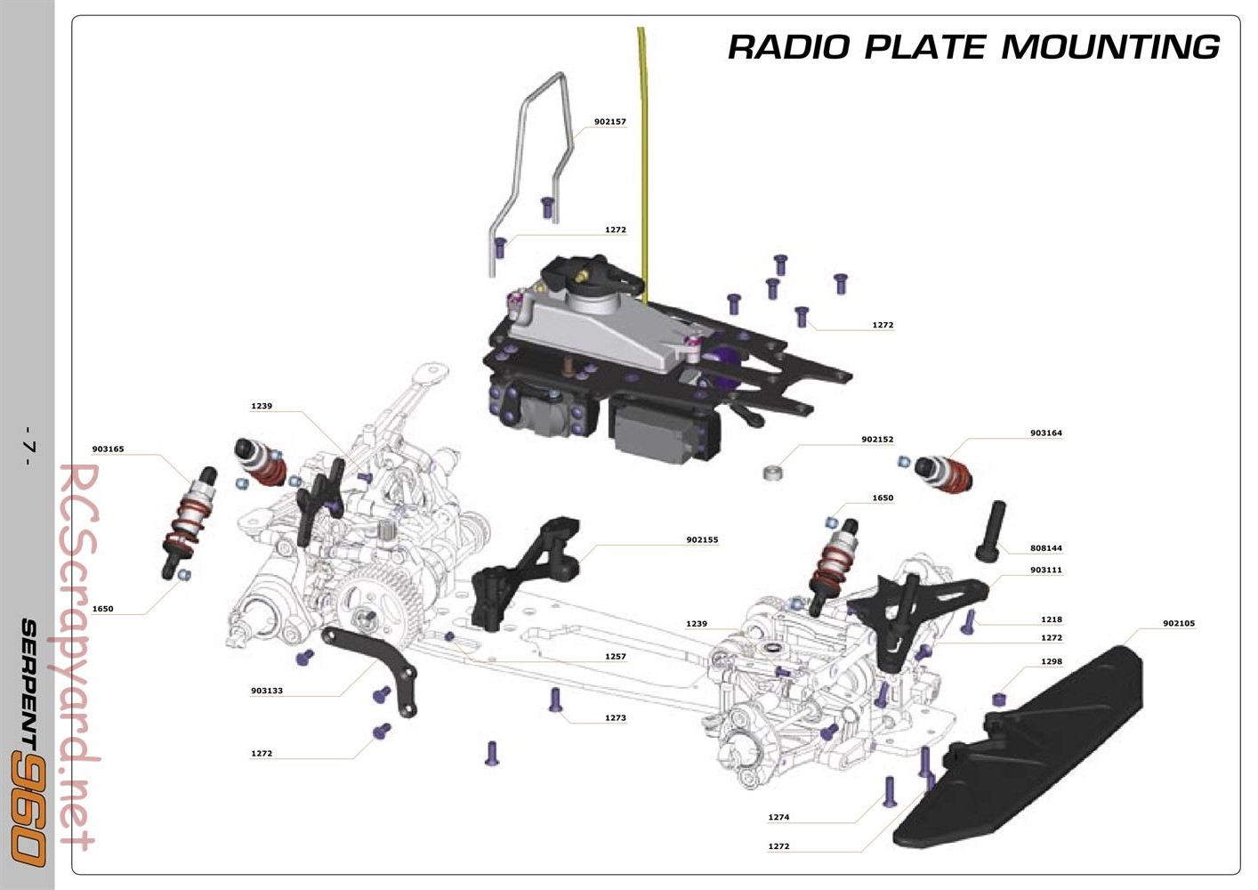 Serpent - 960 - Exploded View and Parts List - Page 7