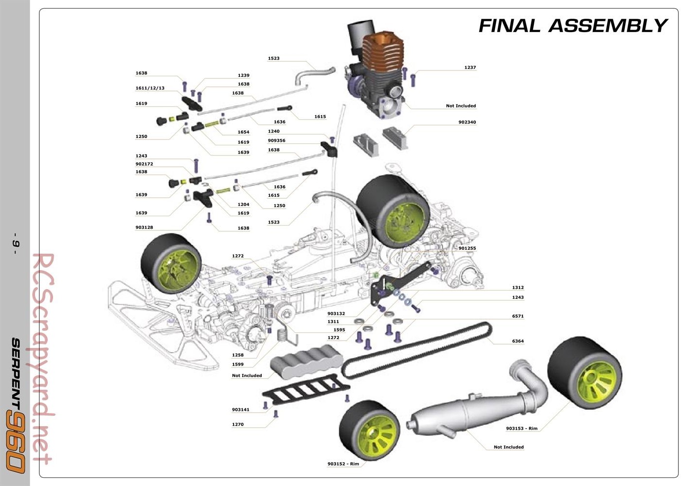 Serpent - 960 - Exploded View and Parts List - Page 9