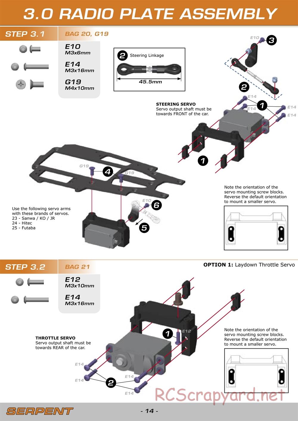 Serpent - 960 - Manual - Page 14