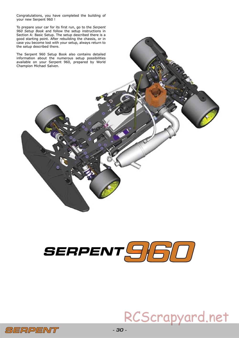 Serpent - 960 - Manual - Page 30