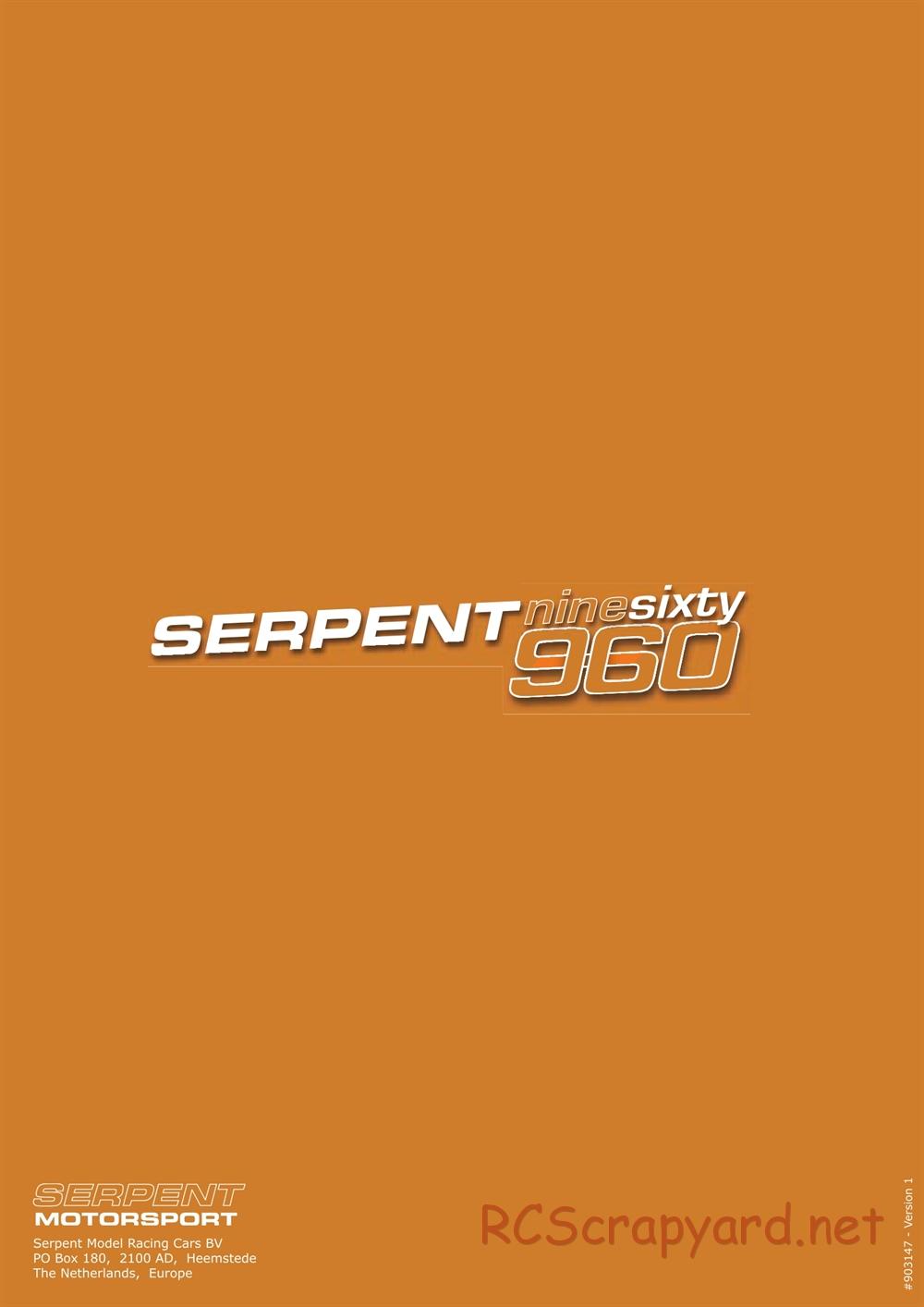 Serpent - 960 - Manual - Page 32