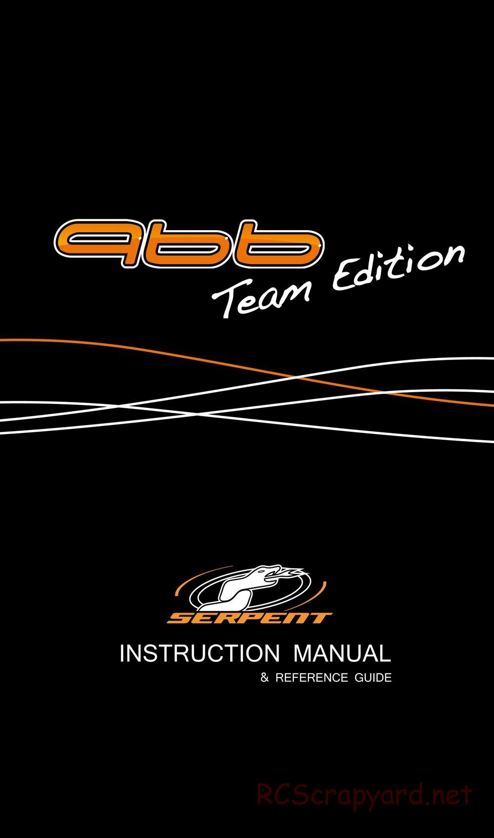 Serpent - 966 TE (Team Edition) - Update Manual - Page 1