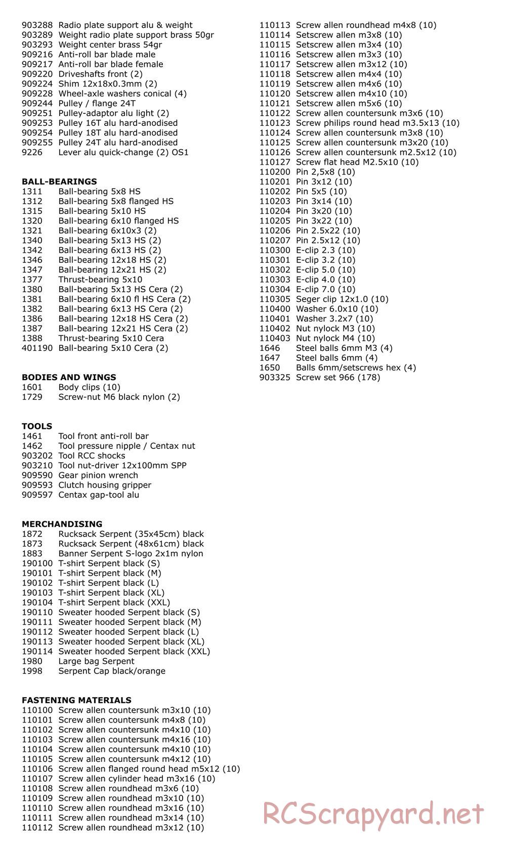 Serpent - 966 - Manual - Page 42