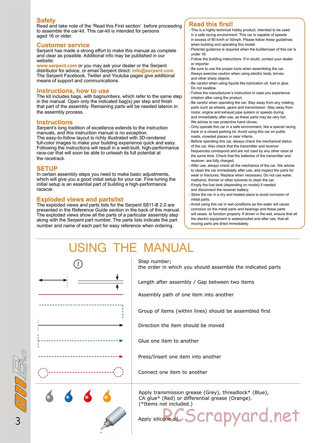 Serpent - Cobra 811 2.0 - Manual - Page 3