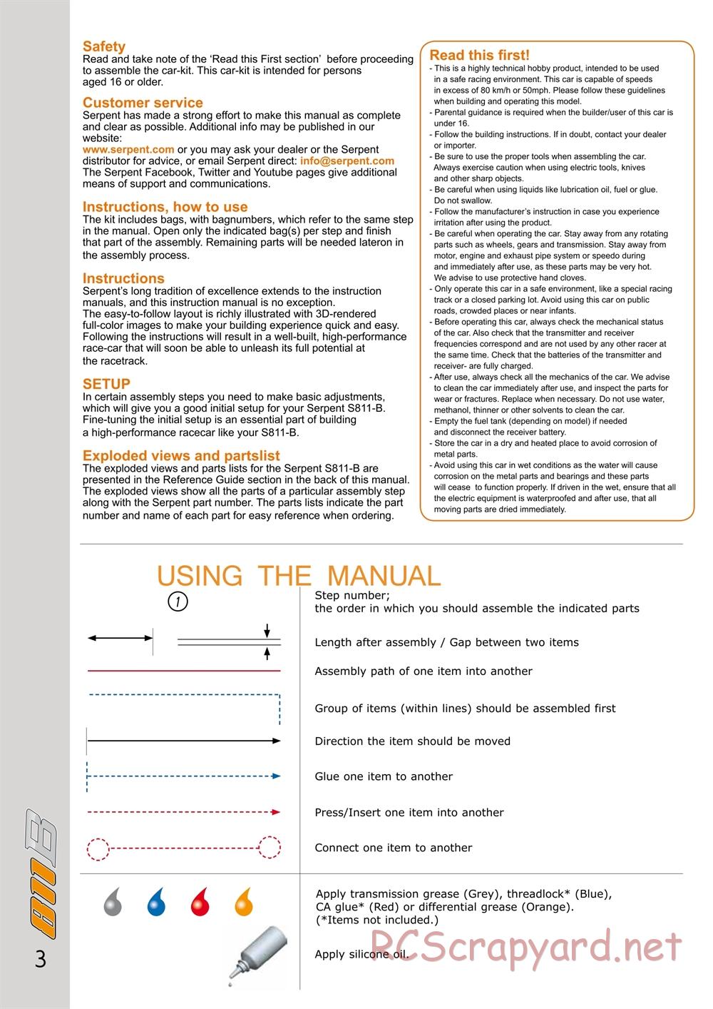 Serpent - Cobra 811 - Manual - Page 3
