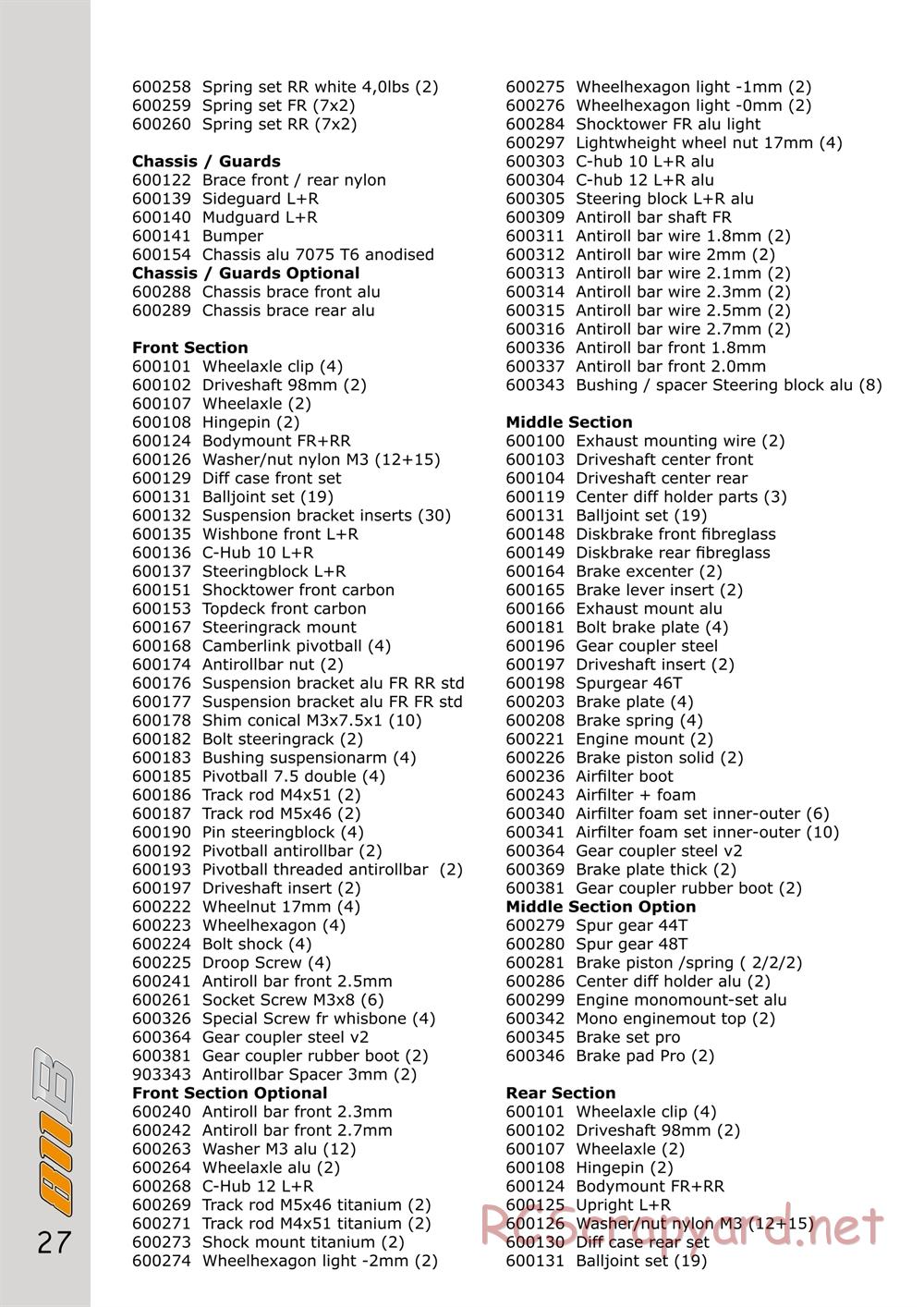 Serpent - Cobra 811 - Manual - Page 27