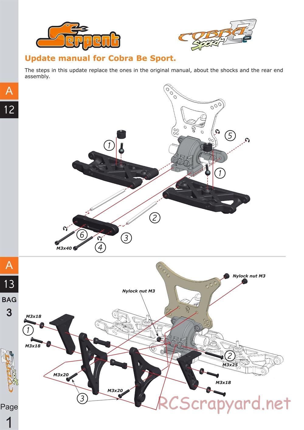 Serpent - Cobra 811 Be Sport - Manual - Page 34