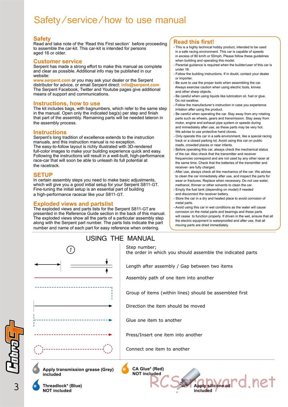 Serpent - Cobra GT - Manual - Page 3