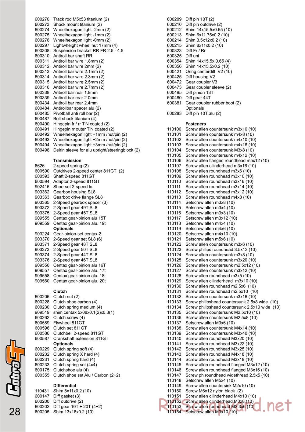 Serpent - Cobra GT - Manual - Page 28