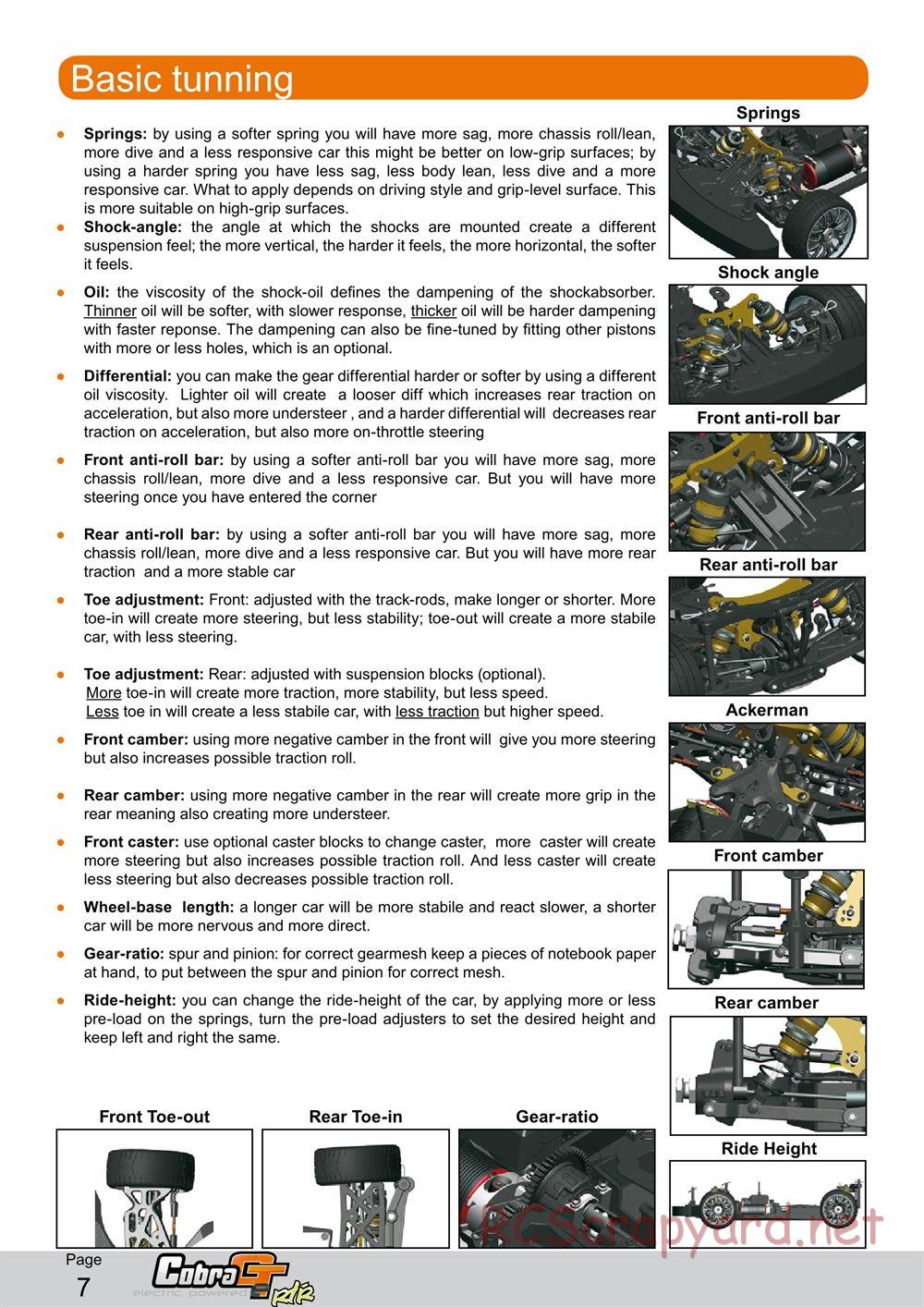 Serpent - Cobra GTe RTR - Manual - Page 7