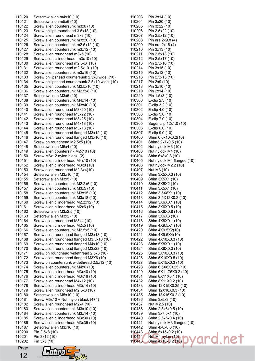 Serpent - Cobra GTe RTR - Manual - Page 12