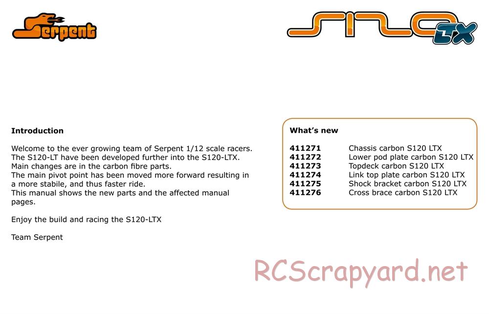 Serpent - S120 LTX - Manual - Page 2