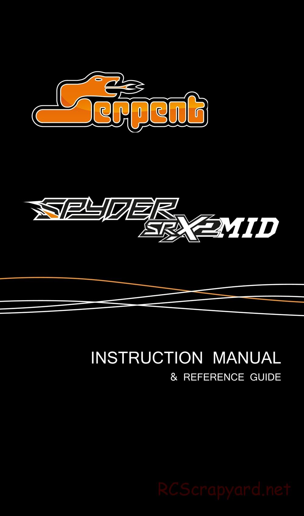 Serpent - Spyder SRX2 MM - Manual - Page 1