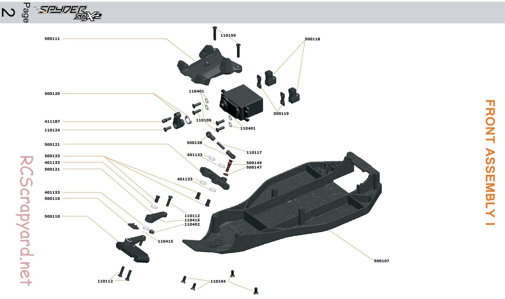 Serpent - Spyder SRX2 RM - Exploded View and Parts List - Page 3