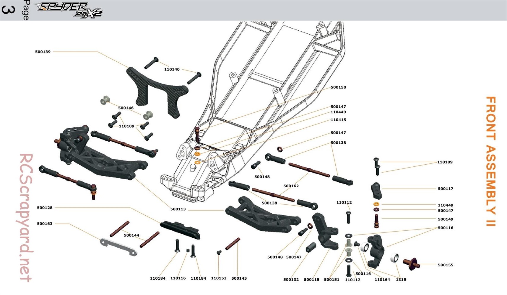 Serpent - Spyder SRX2 RM - Exploded View and Parts List - Page 8
