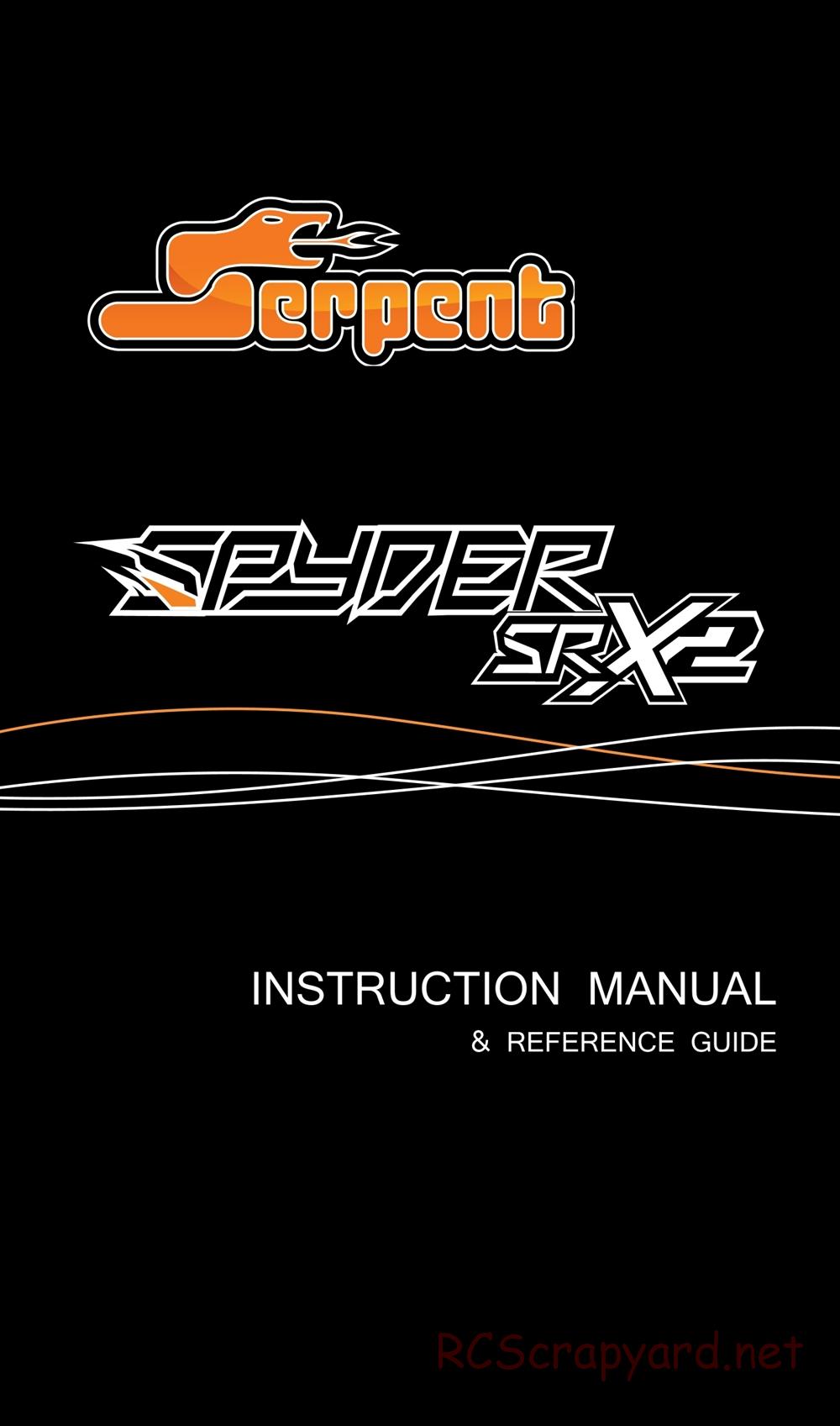 Serpent - Spyder SRX2 RM - Manual - Page 1