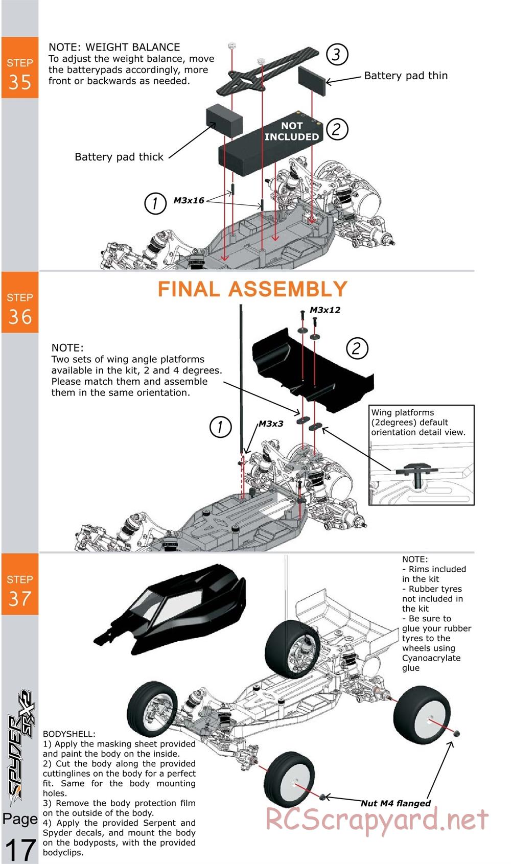 Serpent - Spyder SRX2 RM - Manual - Page 17