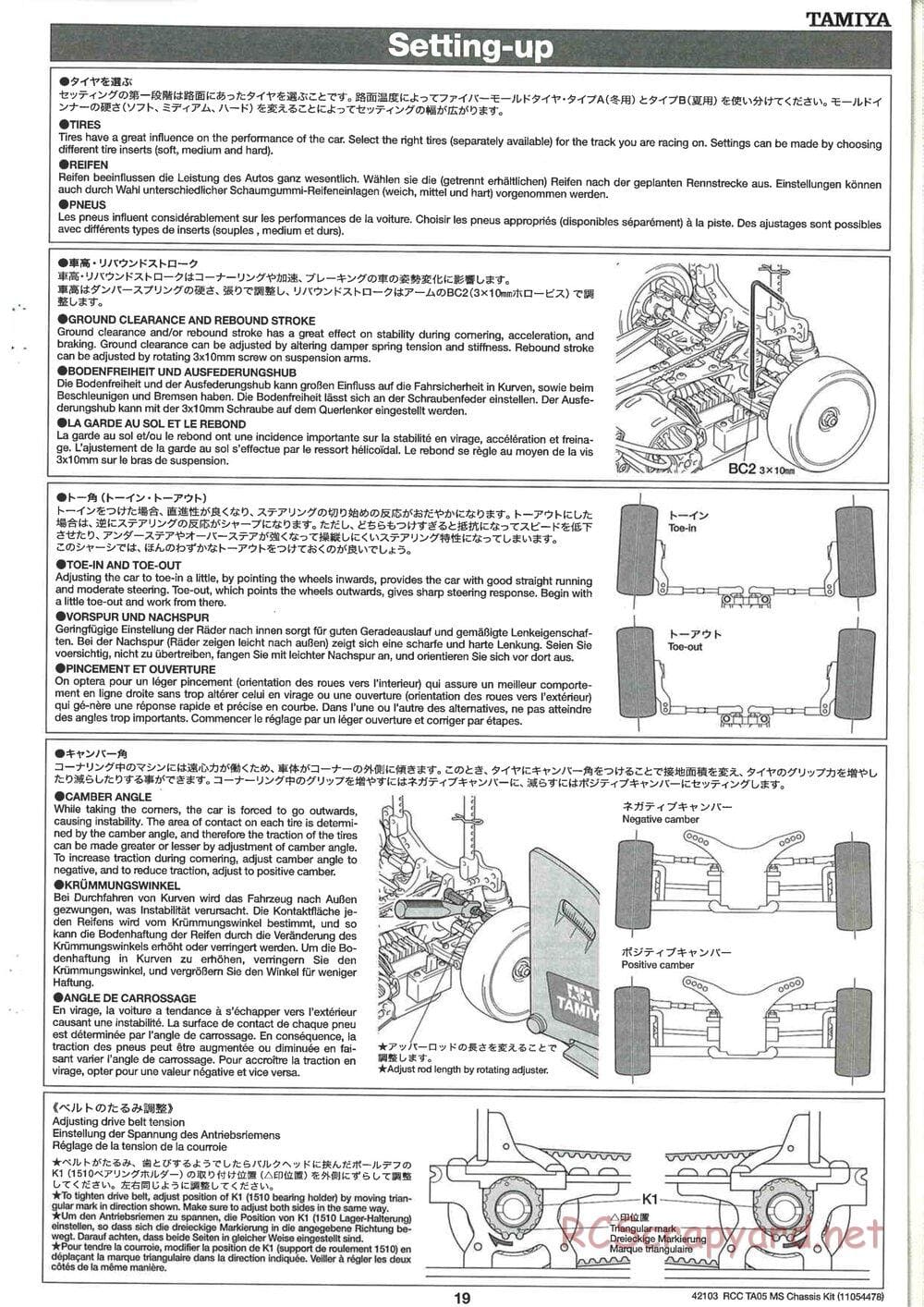 Tamiya - TA05 MS Chassis - Manual - Page 19