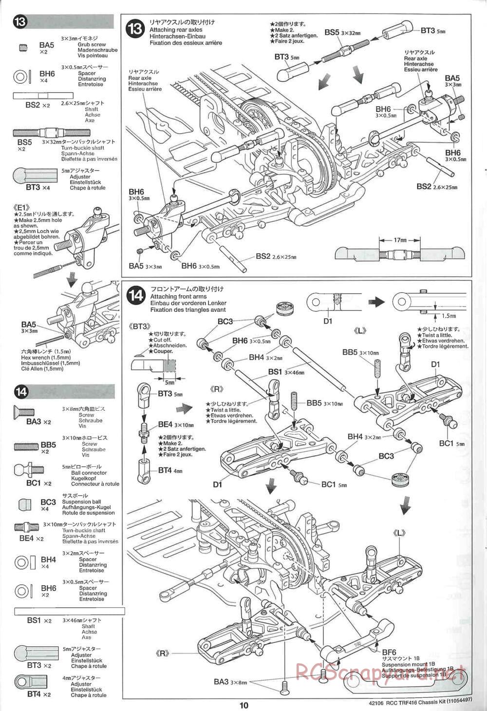 Tamiya - TRF416 Chassis - Manual - Page 10