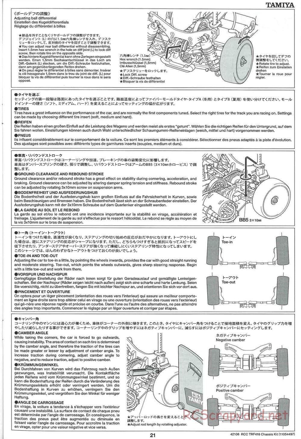 Tamiya - TRF416 Chassis - Manual - Page 21