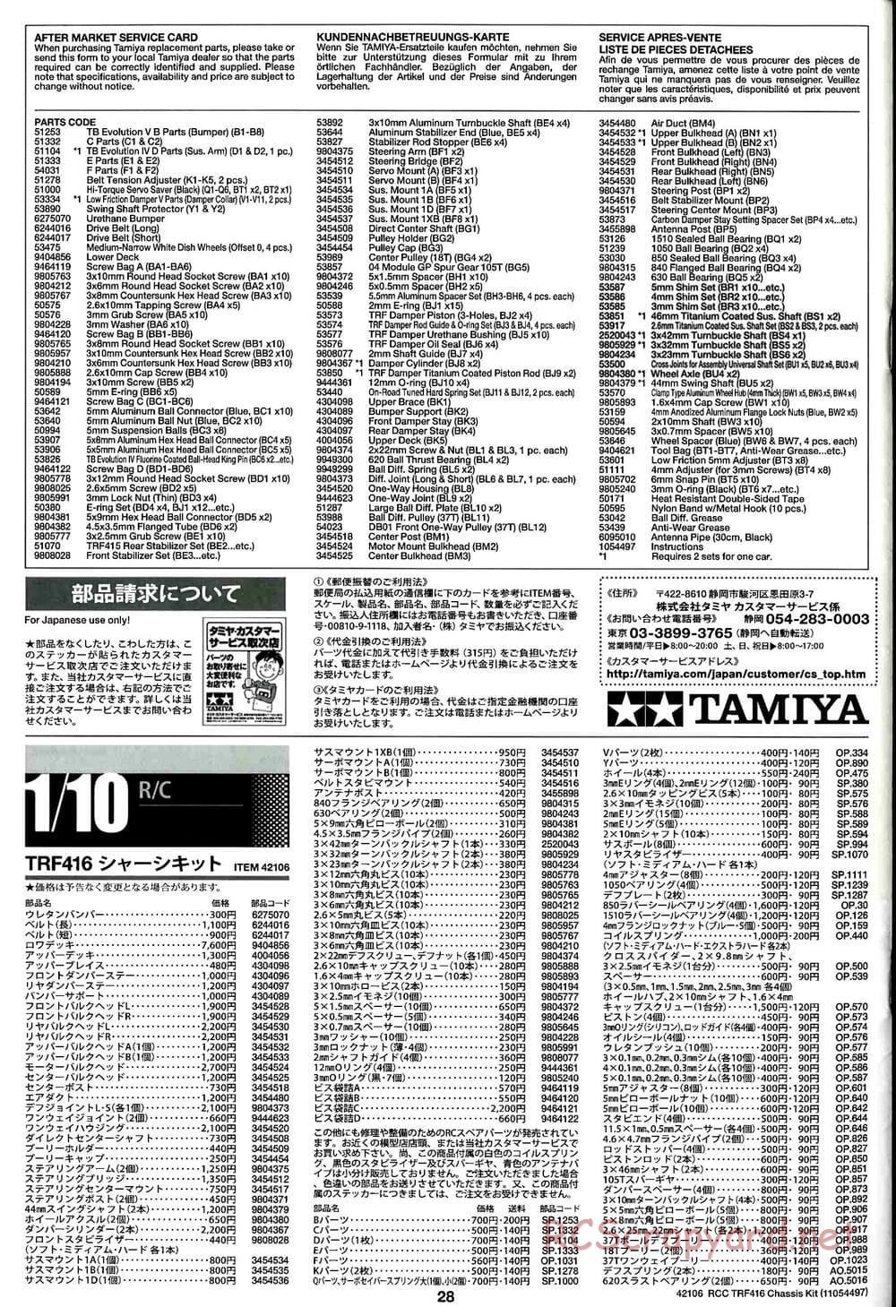 Tamiya - TRF416 Chassis - Manual - Page 28