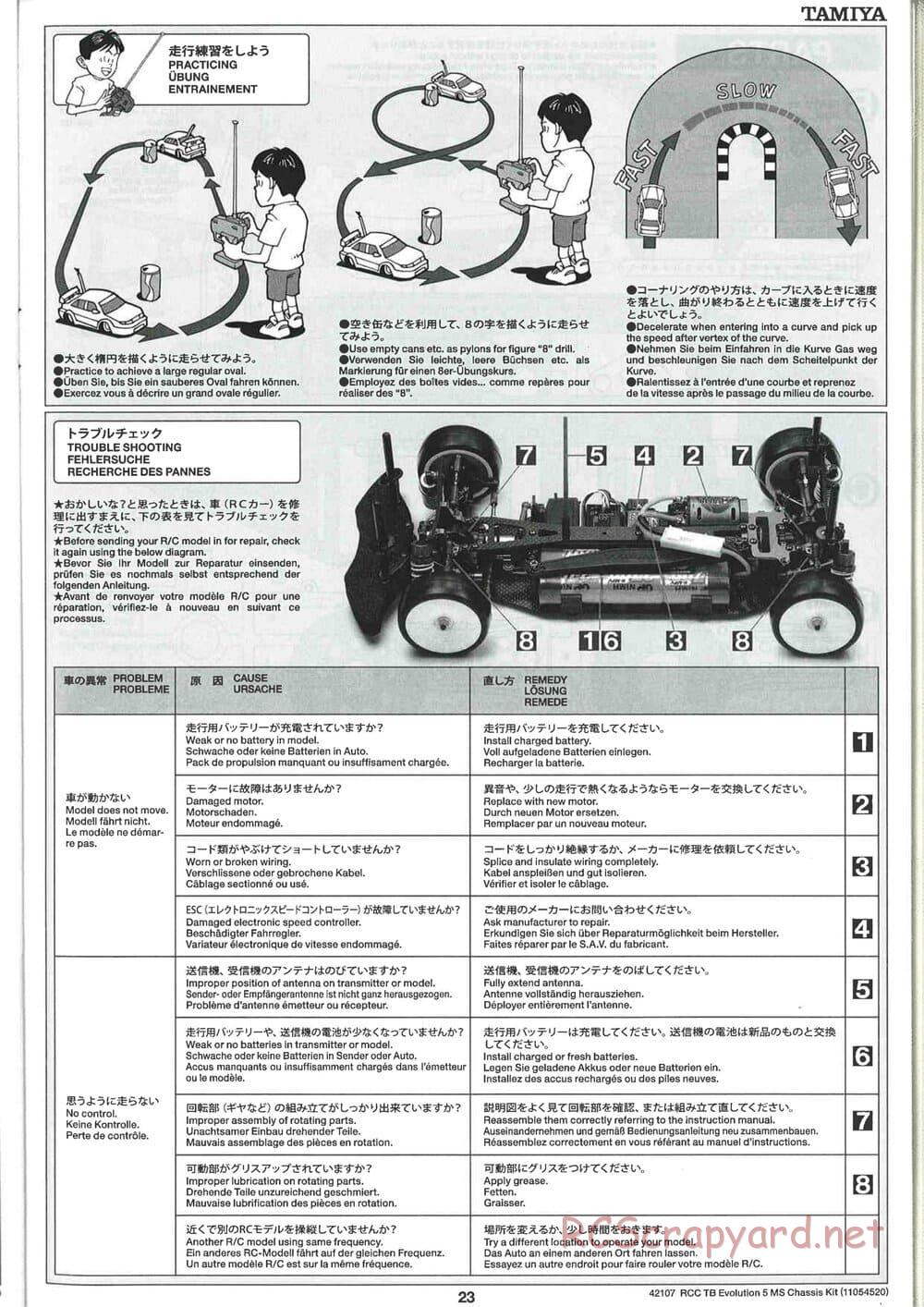 Tamiya - TB Evolution 5 MS Chassis - Manual - Page 23