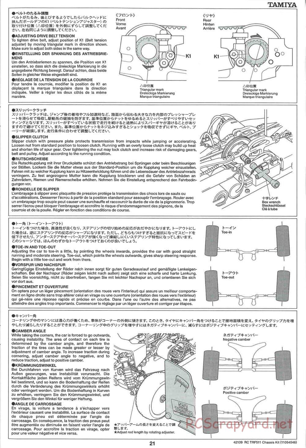 Tamiya - TRF511 Chassis - Manual - Page 21