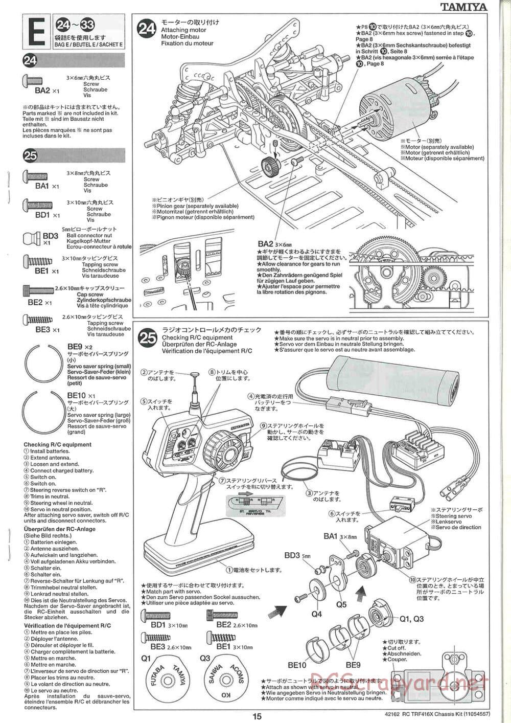 Tamiya - TRF416X Chassis - Manual - Page 15
