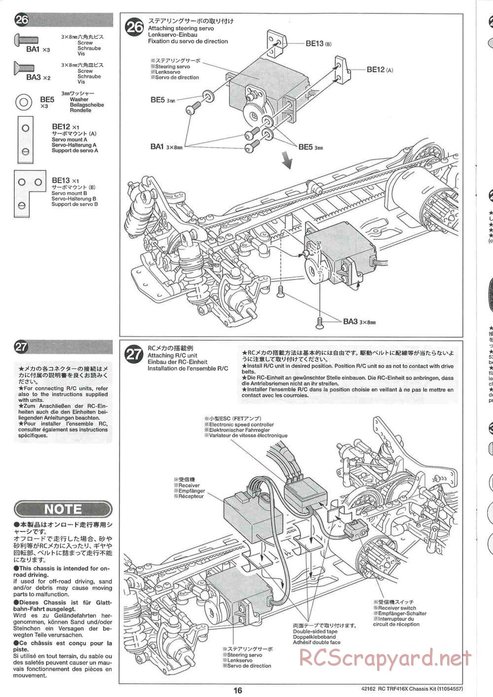 Tamiya - TRF416X Chassis - Manual - Page 16