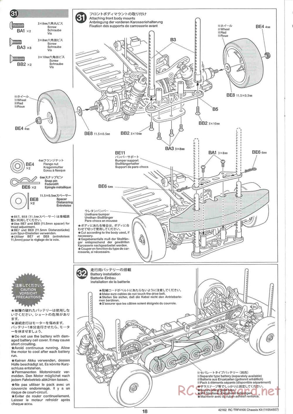 Tamiya - TRF416X Chassis - Manual - Page 18
