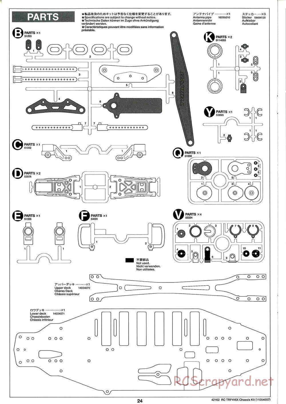 Tamiya - TRF416X Chassis - Manual - Page 24