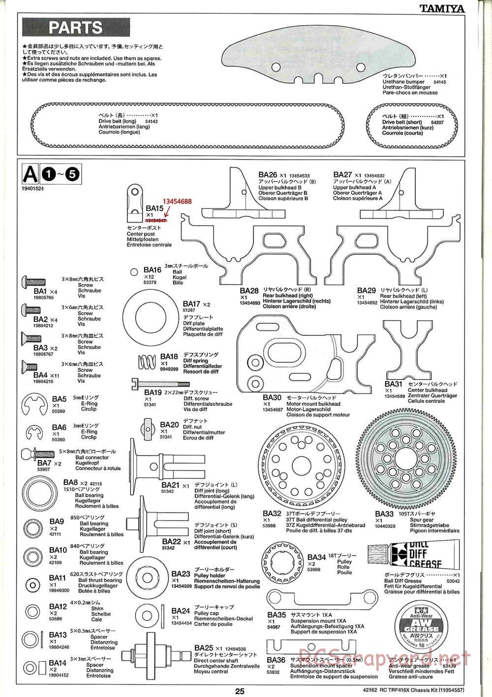 Tamiya - TRF416X Chassis - Manual - Page 25