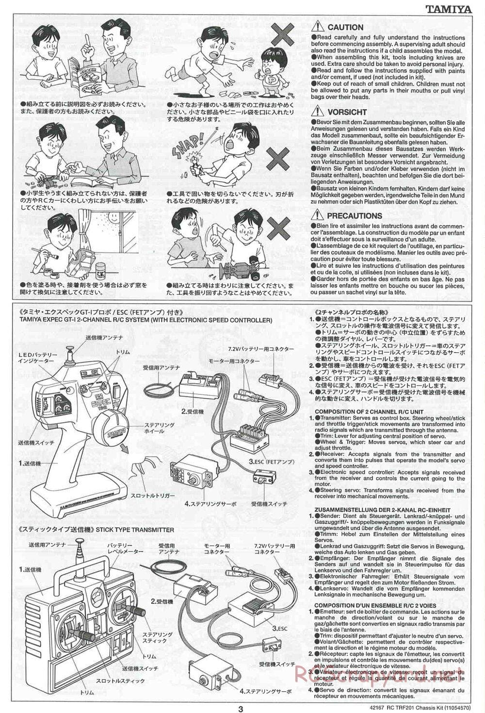 Tamiya - TRF201 Chassis - Manual - Page 3