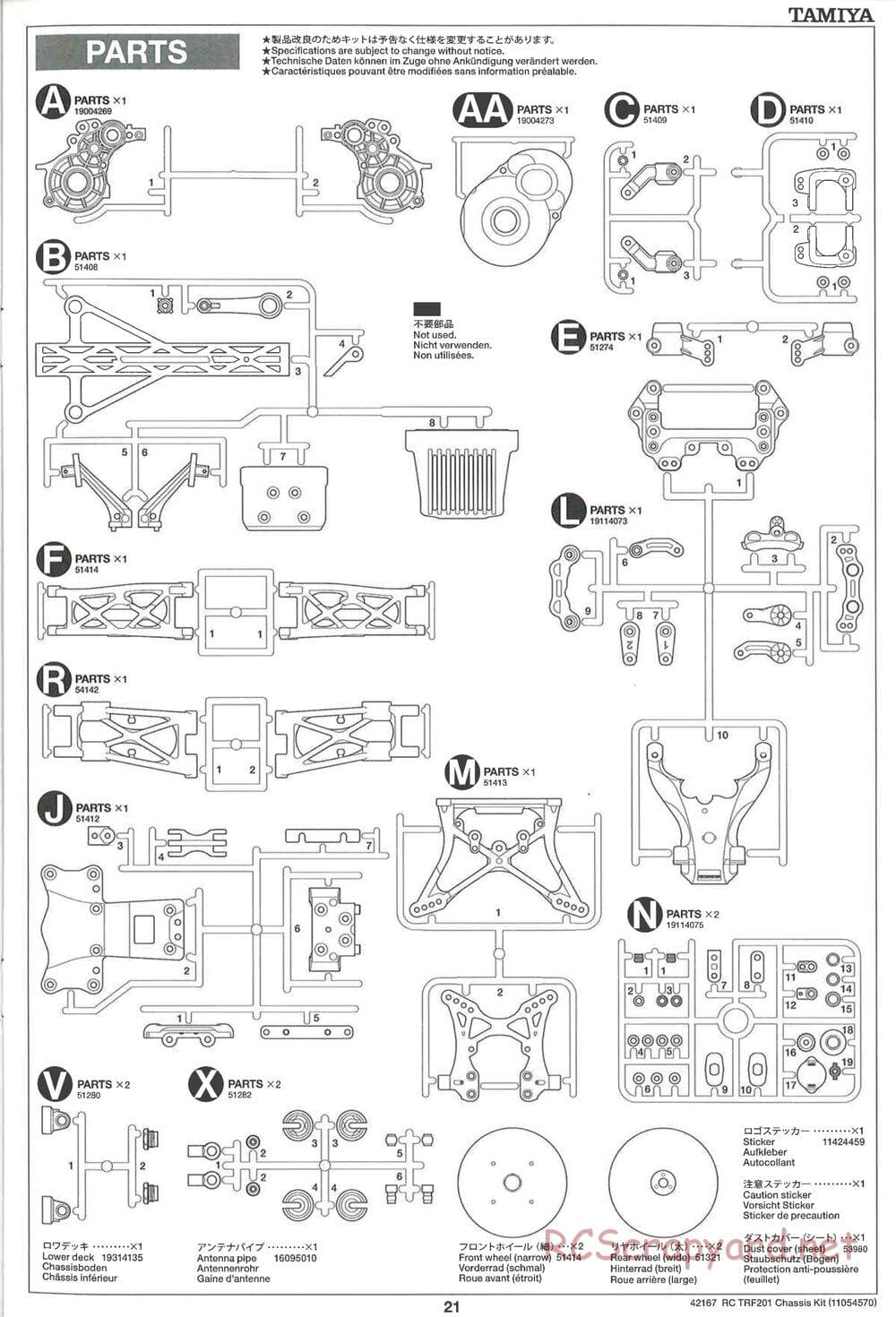 Tamiya - TRF201 Chassis - Manual - Page 21