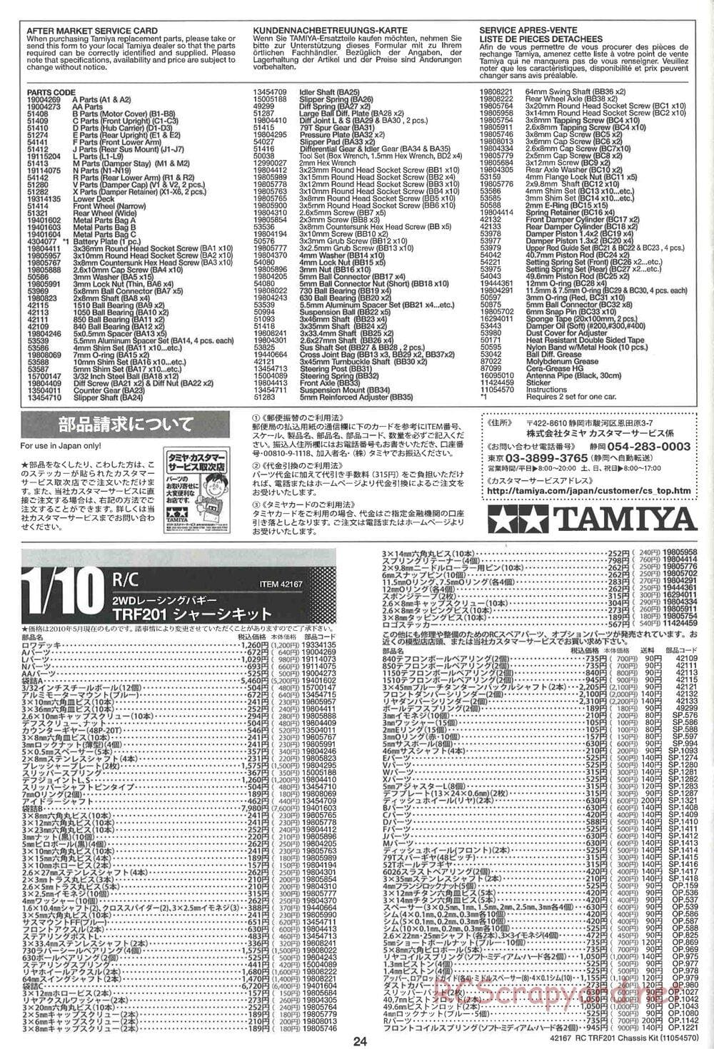 Tamiya - TRF201 Chassis - Manual - Page 24