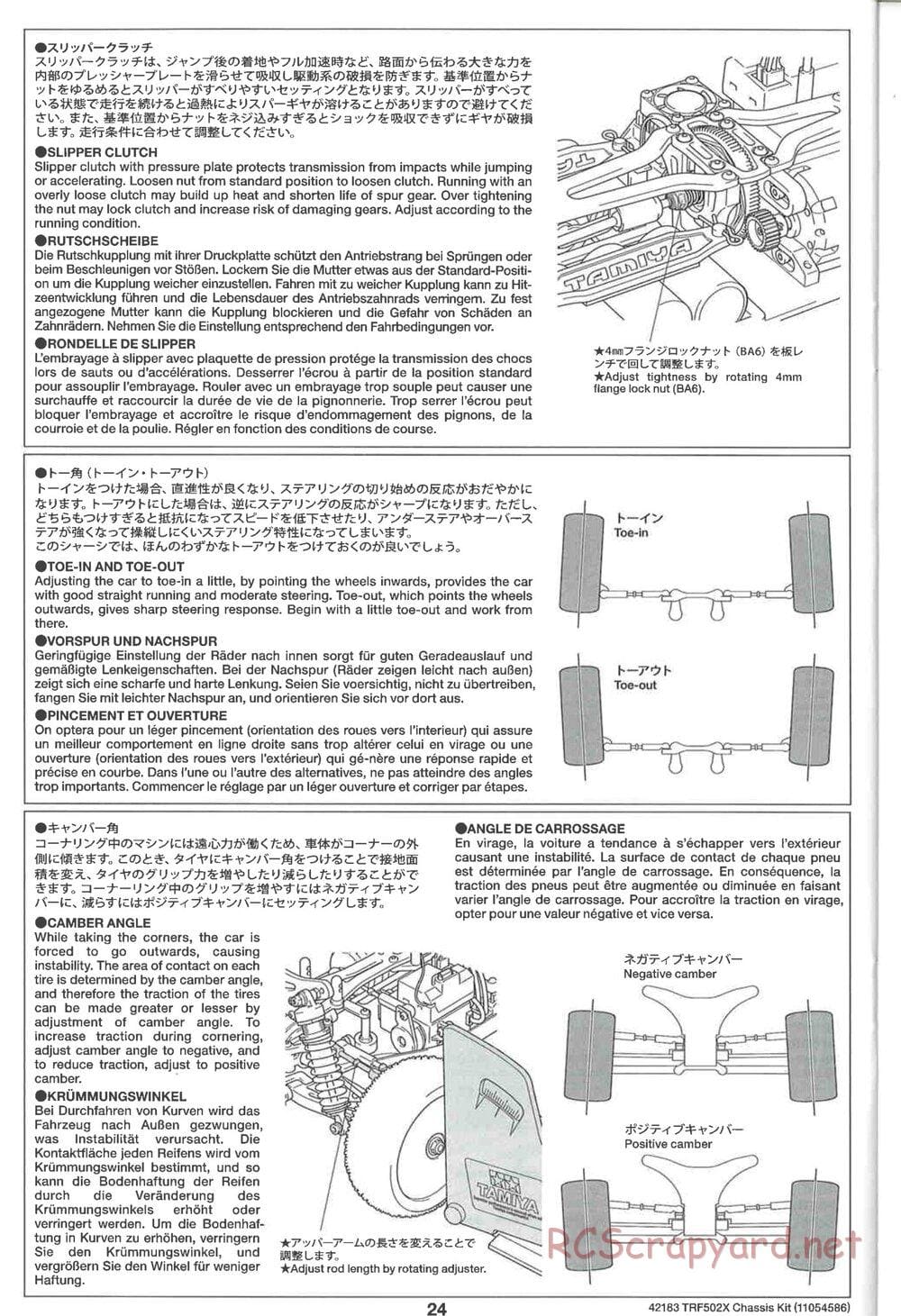 Tamiya - TRF502X Chassis - Manual - Page 24