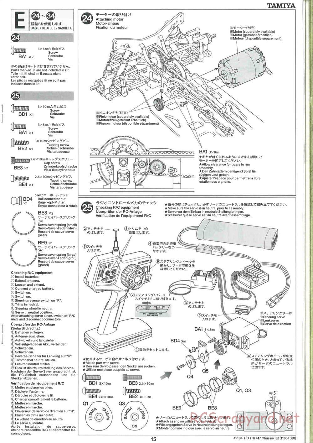 Tamiya - TRF417 Chassis - Manual - Page 15