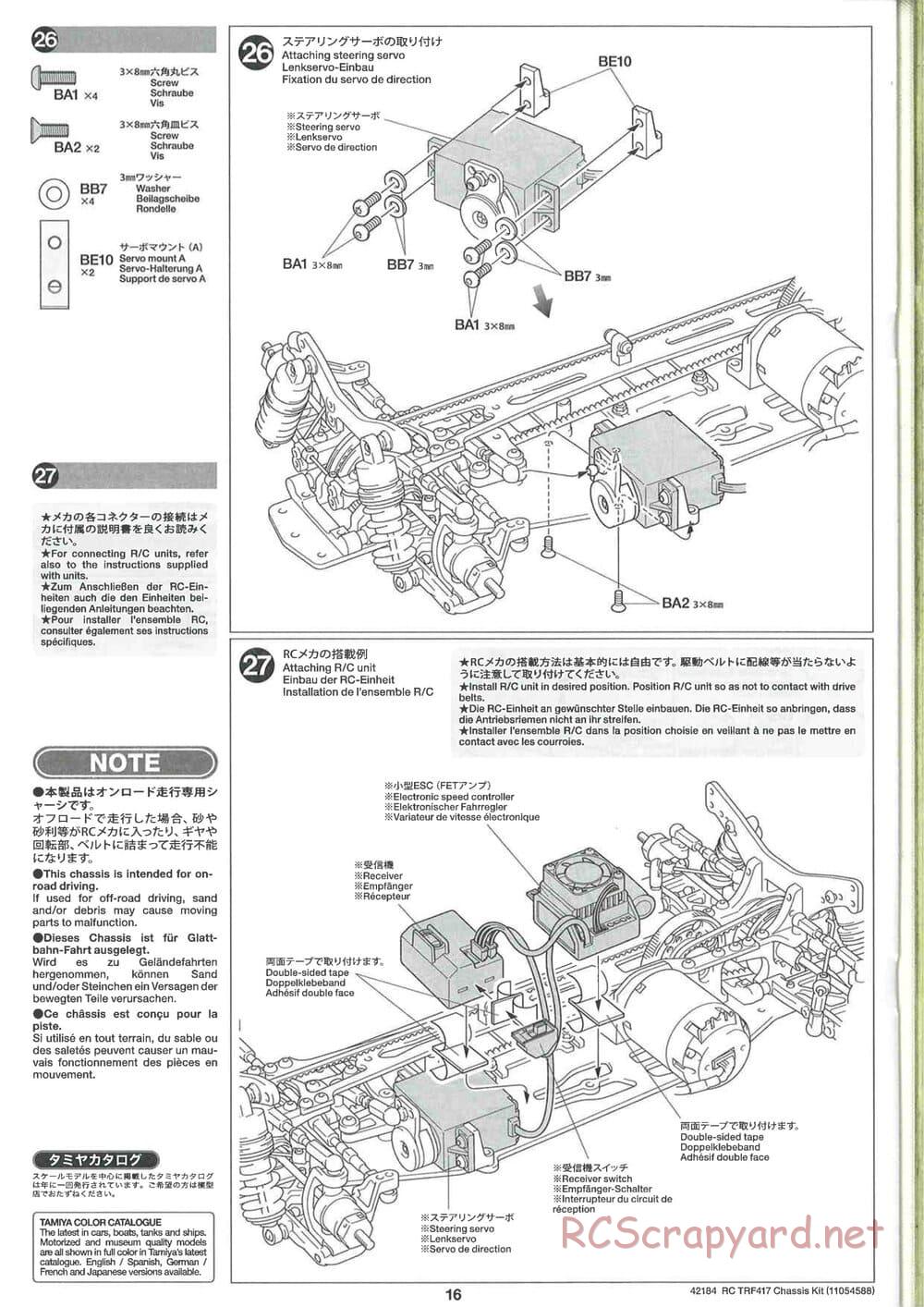 Tamiya - TRF417 Chassis - Manual - Page 16