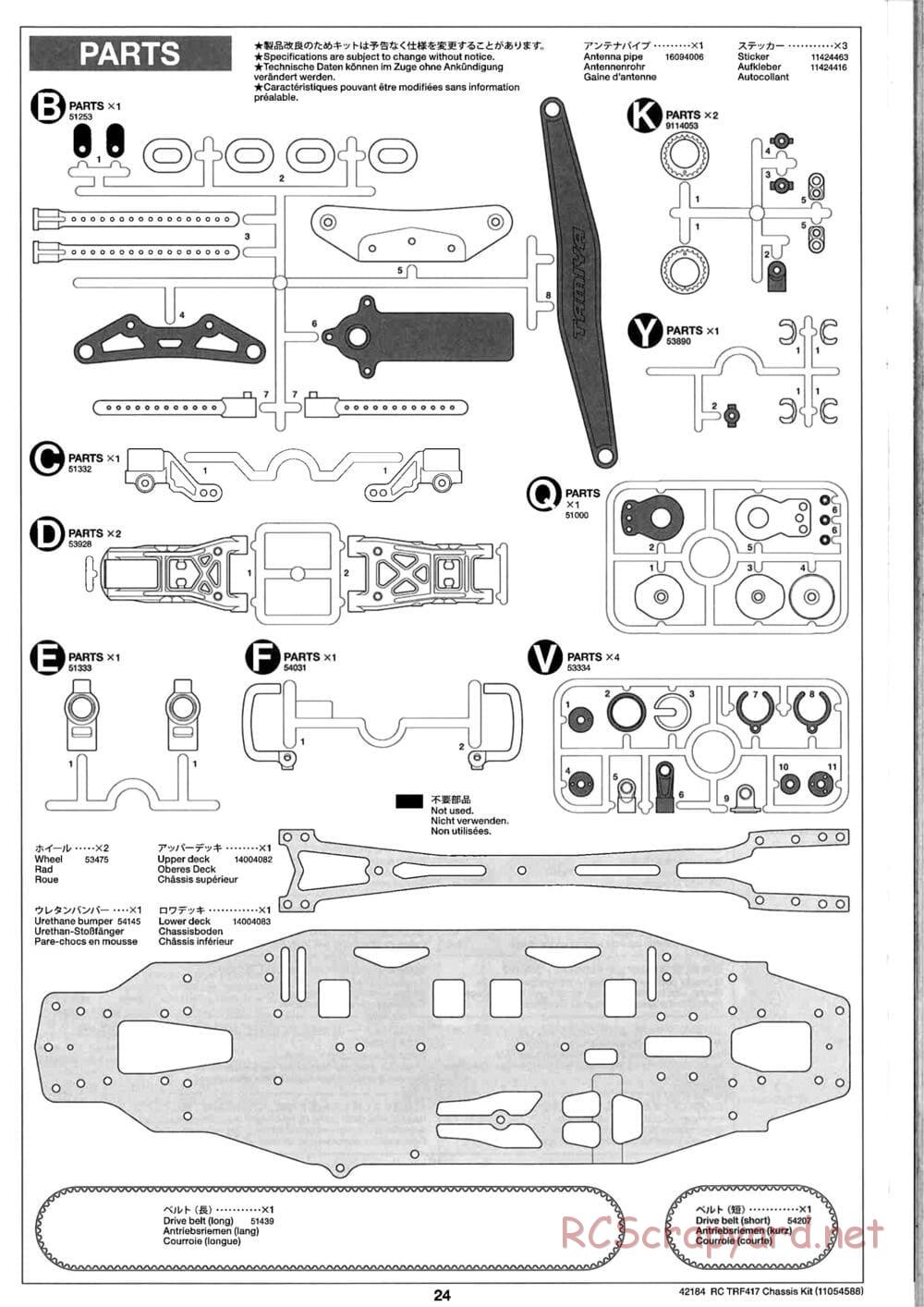 Tamiya - TRF417 Chassis - Manual - Page 24