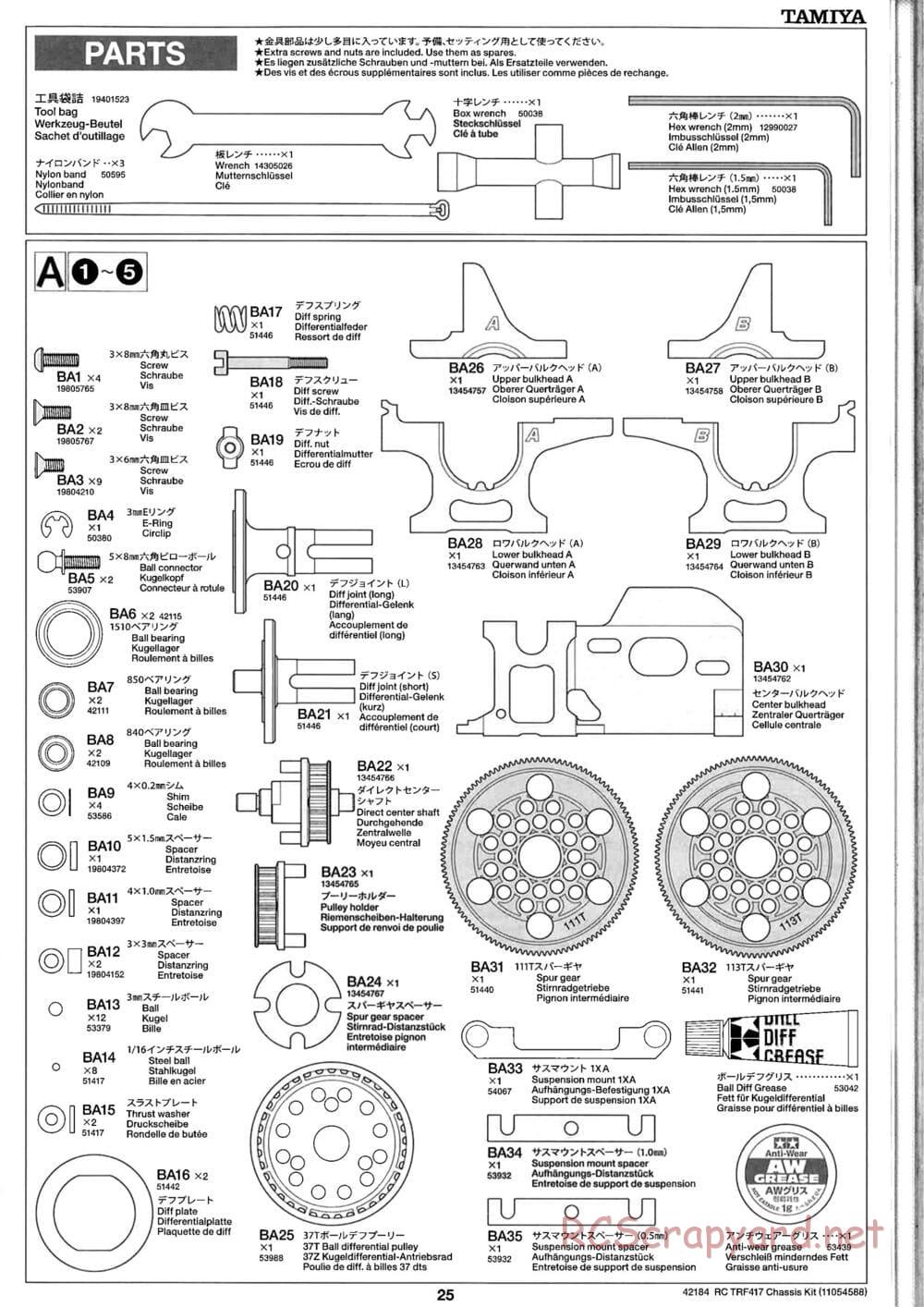 Tamiya - TRF417 Chassis - Manual - Page 25